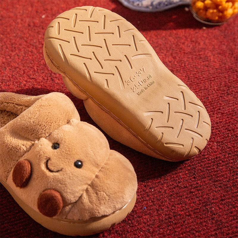 Croissant Jellycat Fuzzy Scuff Slippers Soft Comfy Memory Foam Non-slip Indoor House Shoes