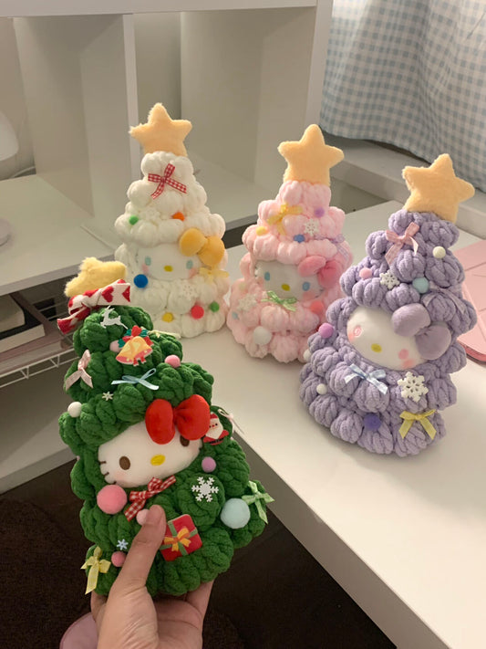 HelloKitty Christmas Tree Snowman Ornament Plushie