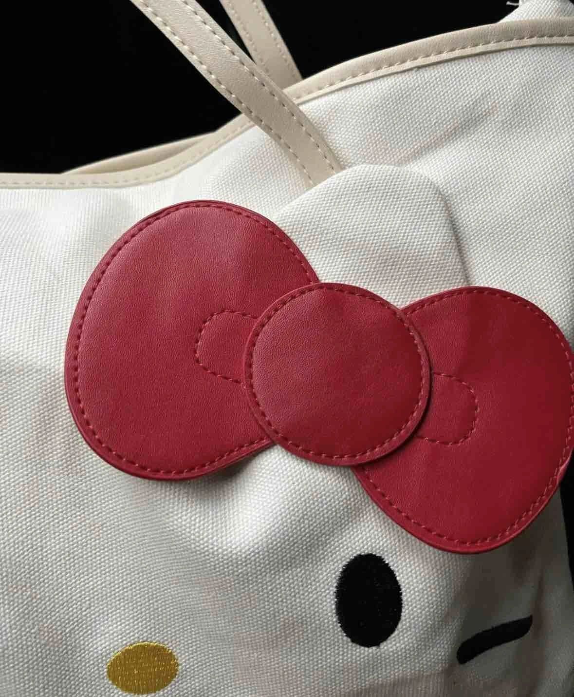 Hello Kitty Tote Bag Shopping Bag Gym Bag Cat Lunch Bag White