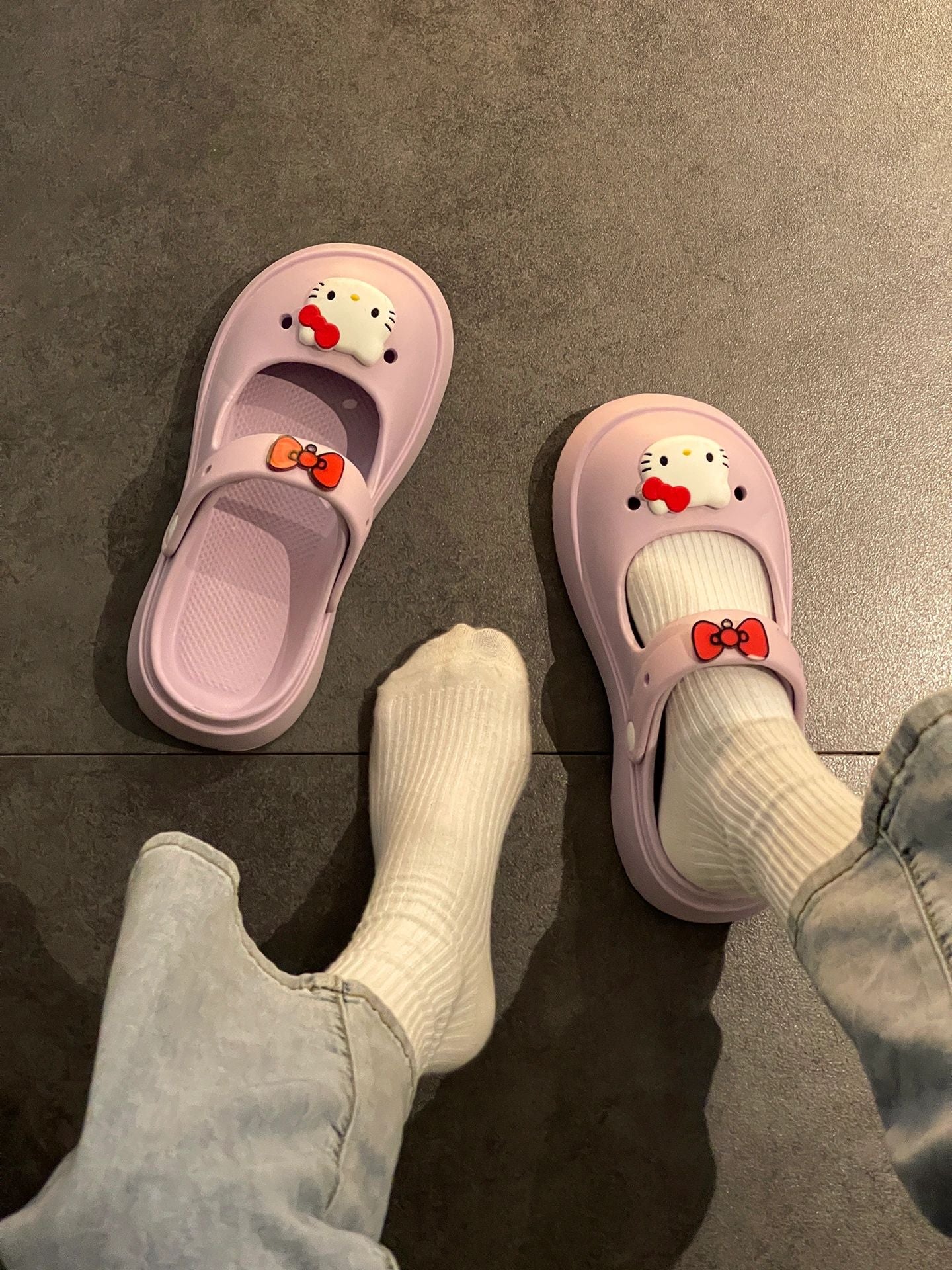 Hello Kitty Clogs Slip on Water Shoes Casual Summer for Girls